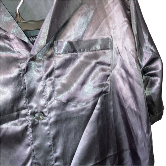 Majestic Intl Navy Sateen PJ Set EUC - Picture 5 of 12